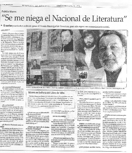 Se me niega el Nacional de Literatura [entrevista]