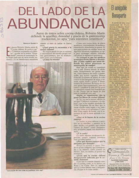 Del lado de la abundancia