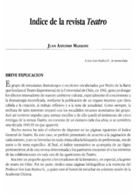 Indice de la revista teatro