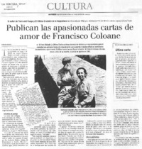 Publican las apasionadas cartas de amor de Francisco Coloane