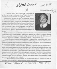 Qué leer?  [artículo] Omar Monroy.
