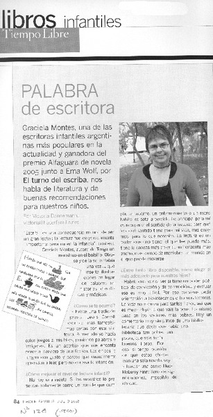 Palabra de escritora [entrevista]