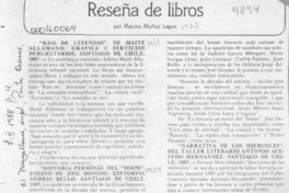 Reseña de libros  [artículo] Marino Muñoz Lagos.