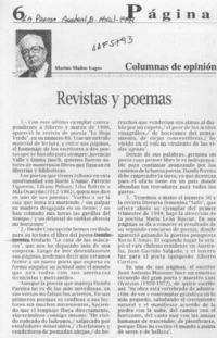 Revistas y poemas  [artículo] Marino Muñoz Lagos.