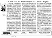 Los cien años (no de soledad) de "El Corsario Negro"