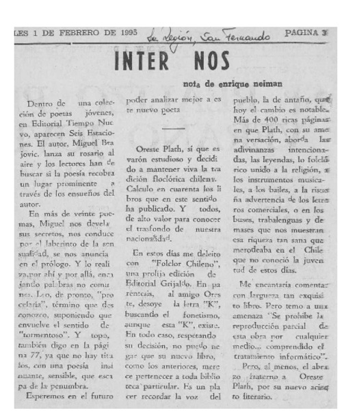 Inter nos  [artículo] Enrique Neiman.