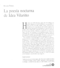 La poesía nocturna de Idea Vilarino