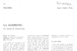 La kermesse, un ritual de destrucción