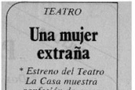 Una mujer extraña