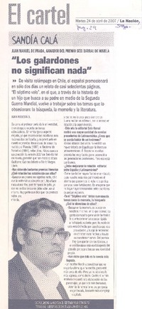 "Los galardones no significan nada" (entrevista)