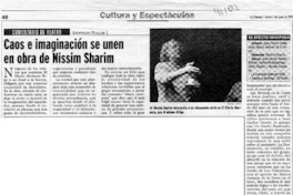 Caos e imaginación se unen en obra de Nissim Sharim  [artículo] Leopoldo Pulgar I.