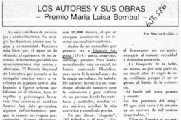 Los autores y sus obras  [artículo] Matías Rafide.
