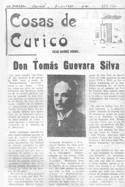 Don Tomás Guevara Silva