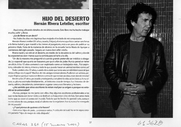 Hijo del desierto  [artículo]