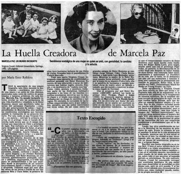 La huella creadora de Marcela Paz