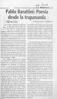 Pablo Barattini: Poesía desde la trapanada