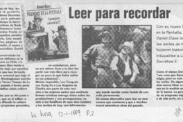 Leer para recordar  [artículo] Lya Robu fn ortega julio