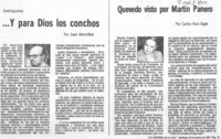 Quevedo visto por Martín Panero