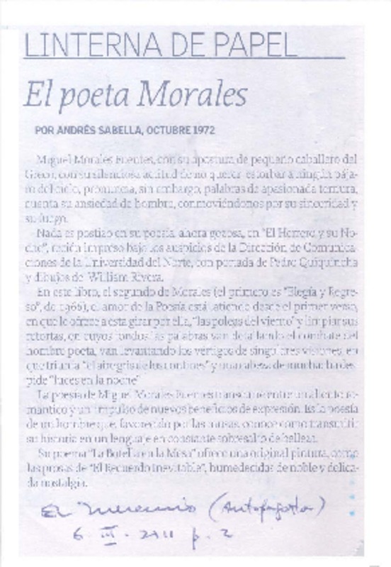 El poeta Morales
