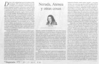 Neruda, Atenea y otras cosas