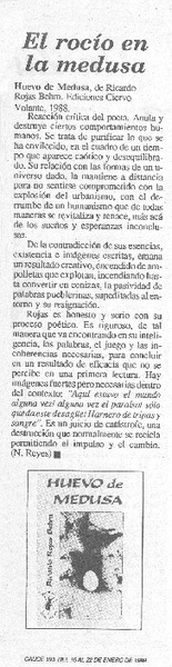 El rocío en la medusa