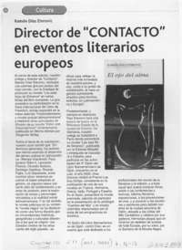 Director de "Contacto" en eventos literarios europeos  [artículo]