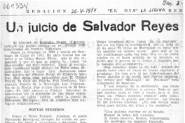 Un Juicio de Salvador Reyes.  [artículo]