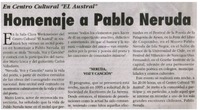 Homenaje a Pablo Neruda
