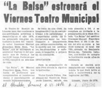 "La Balsa" estrenará el viernes Teatro Municipal.