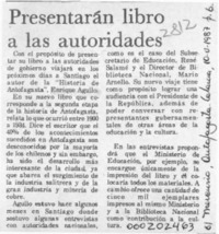 Presentarán libro a las autoridades  [artículo].