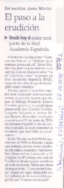 El Paso a la erudición