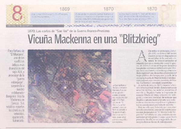 Vicuña Mackenna en una "Blitzkrieg"