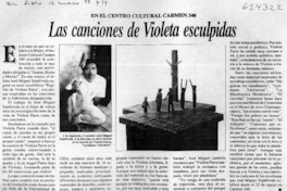 Las canciones de Violeta esculpidas  [artículo]
