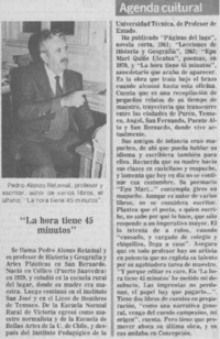 La hora tiene 45 minutos".