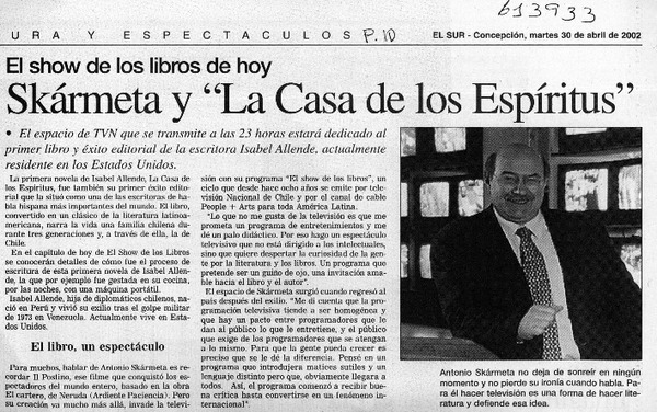 Skármeta y "La casa de los espíritus"