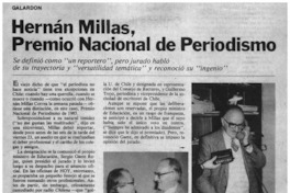 Homenaje a Millas, Premio Nacional de Periodismo.