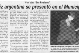 Actriz argentina se presentó en el Municipal