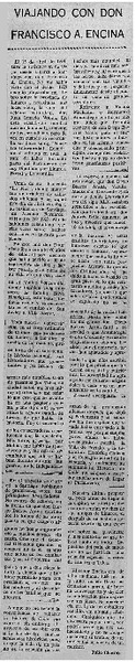 Viajando con don Francisco A. Encina
