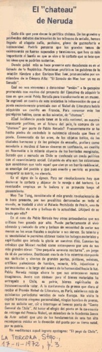 El "chateau" de Neruda.