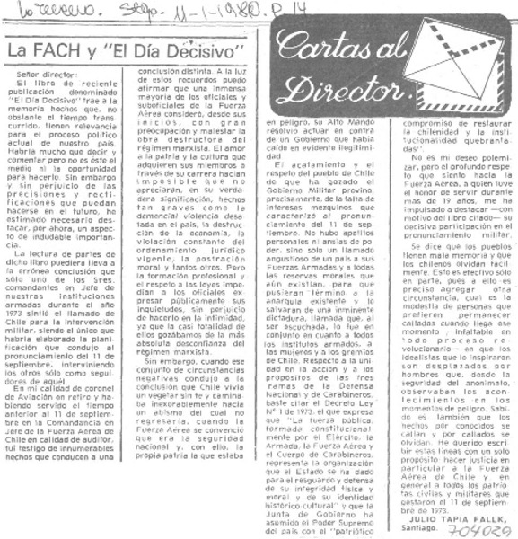 La Fach y "el día decisivo"