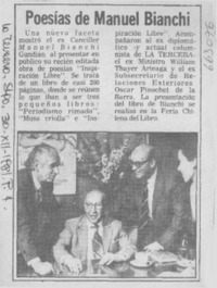Poesías de Manuel Bianchi.