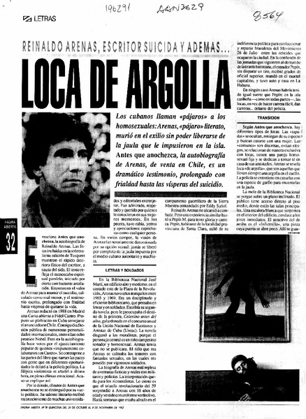 Loca de argolla  [artículo] Rafael Berastegui.