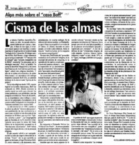 Cisma de las almas  [artículo] Guillermo González.