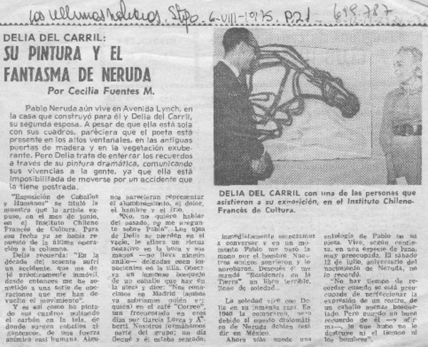 Su pintura y el fantasma de Neruda