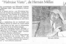 "Habráse visto", de Hernán Millas.