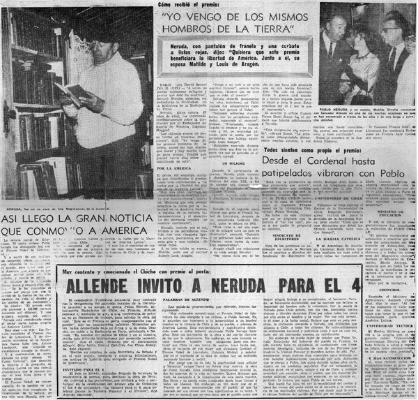 Yo vengo de los mismos hombros de la tierra".