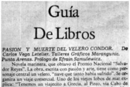 Pasión y muerte del velero cóndor.