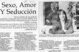 Sexo, amor y seducción  [artículo].