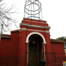 Imagen del monumento Torre, atrio y uno de los muros perimetrales de la Iglesia de la Inmaculada Concepción