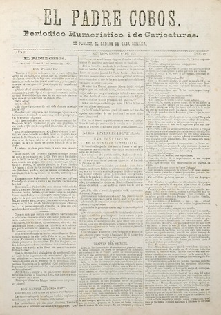 El Padre Cobos. Santiago, 1 de enero de 1876. A�o II. N� 32. 4 pp.